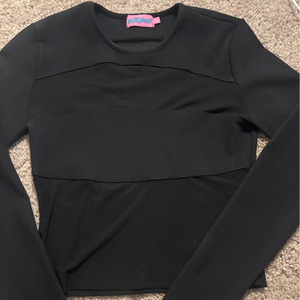 Edikted Sheer Black Long Sleeve